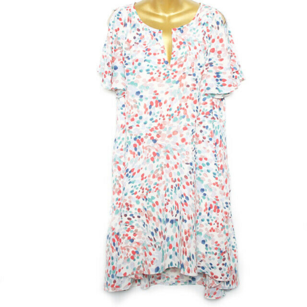 Maeve Multicolor Lined Cold Shoulder Large (e19)